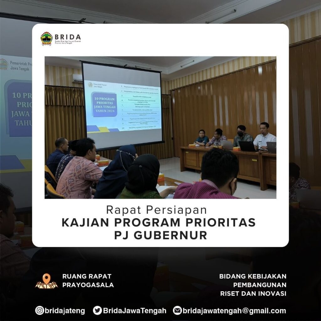 Rapat persiapan kajian program prioritas PJ Gubernur
