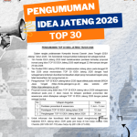 BRIDA Jawa Tengah Umumkan TOP 30 IDEA Jateng Tahun 2026, Siap Masuk Tahap Presentasi dan Wawancara