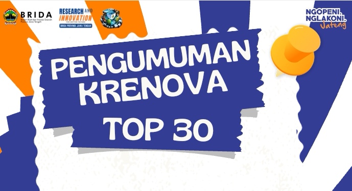 PENGUMUMAN TOP 30 KRENOVA TINGKAT PROVINSI JAWA TENGAH TAHUN 2026